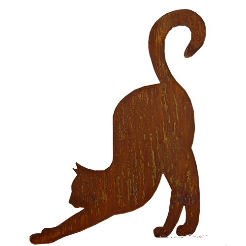 Katze "streckend" auf Platte, 50 cm